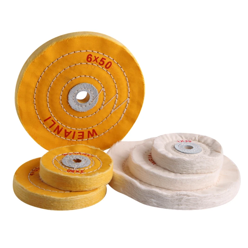 

1PC Cotton Polishing Wheels 3"/4"/6" Cloth Buffing Wheel Grinder For Jewelry Wood Metal Polishing Abrasive Tools