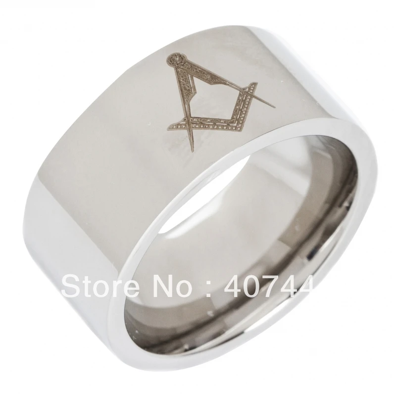 

Free Shipping Cheap Price USA Canada UK Russia Brazil Hot Sales 8MM Polished Pipe Men's Masonic Tungsten Wedding Ring Size 6-13