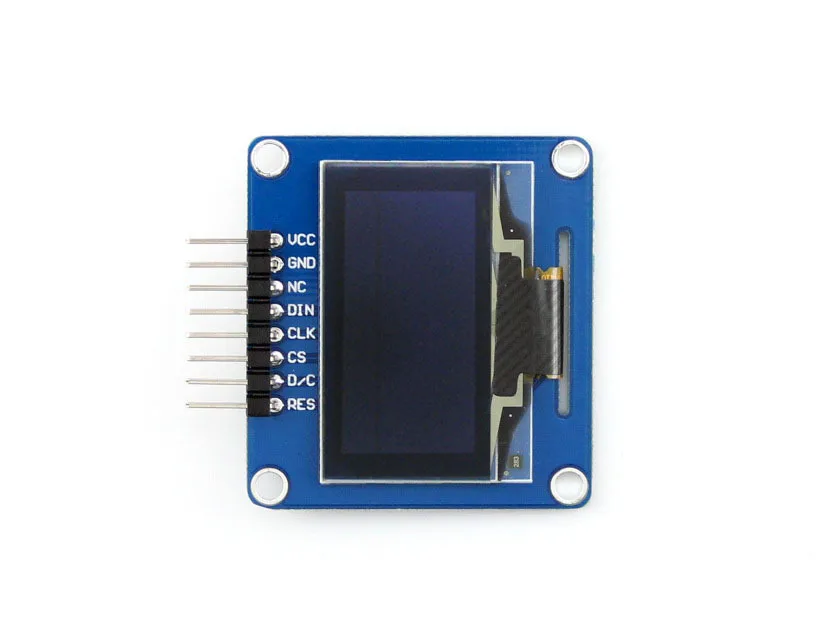 Waveshare 1.3inch OLED small Display Module 128*64 Resolution SPI / I2C interfaces Curved / Horizontal Pinheader SH1106 Driver