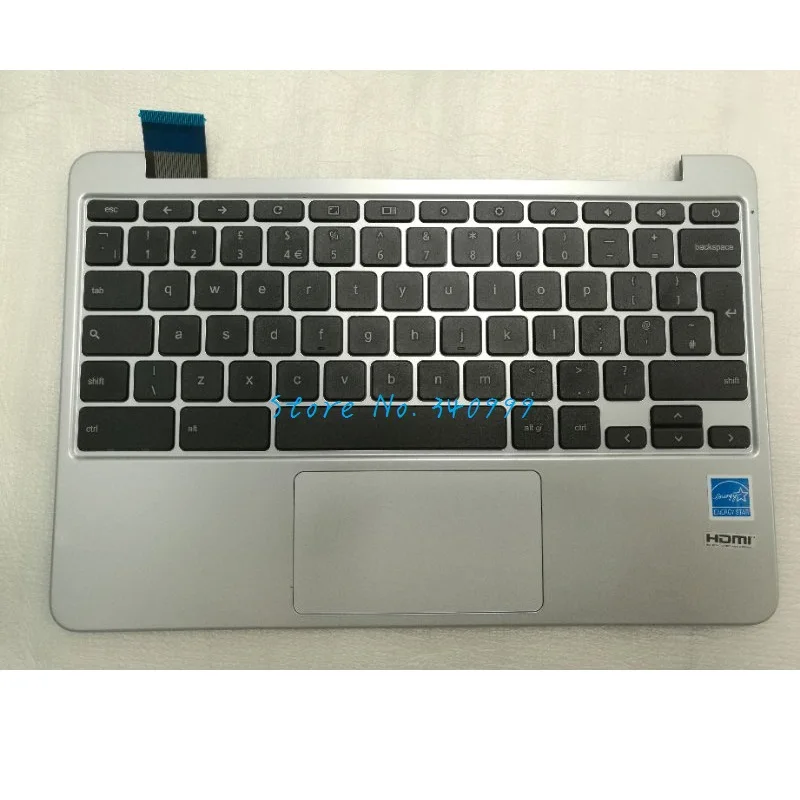 

Original for Asus C300 C300M C300MA UK Keyboard with C Cover Palmrest with touch board