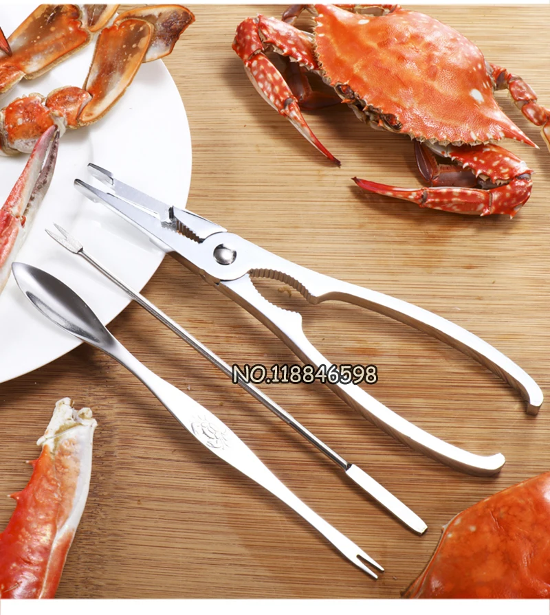 Free Ship 2018 NEW FASHION One Set Seafood Crab Claws Crab Clip Crab Needle Crab Eating Tool