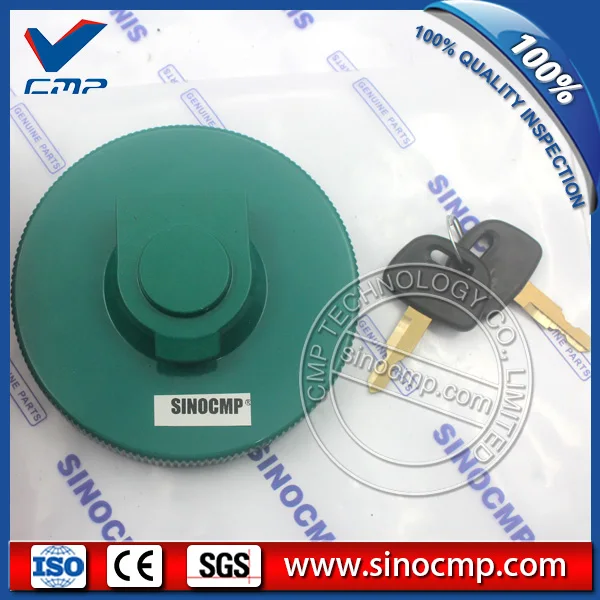 SINOCMP oil cover, fuel tank cap for Kobelco SK200-6 excavator, high quality with 1 year warranty