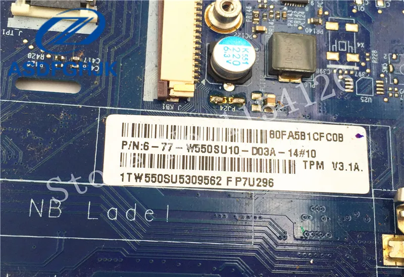 Imagem -03 - Placa-mãe Portátil 671-w54s0-d03a para Hasee para Raytheon para Clevo W550su 6-77-w550su10-d03a14