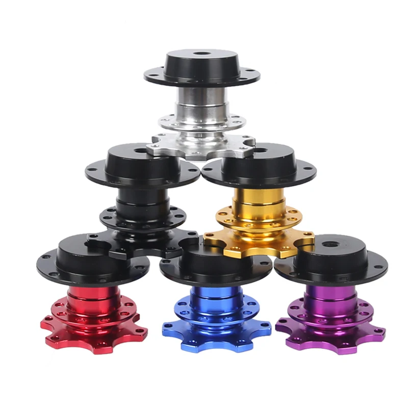 Universal Steering Wheel Quick Release Hub Boss Kit Wheel Hub Adapter For 6 hole Steering Wheel Hub