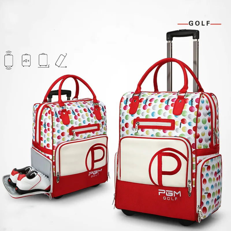 Women Golf Clothing Bag Golf Travel Bag Golf Shoes&Clothing Bag with Trolley