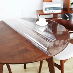1.5mm thick pvc table cloths transparent home kitchen oilproof table covers oil tablecloth glass soft cloth placemats placepads