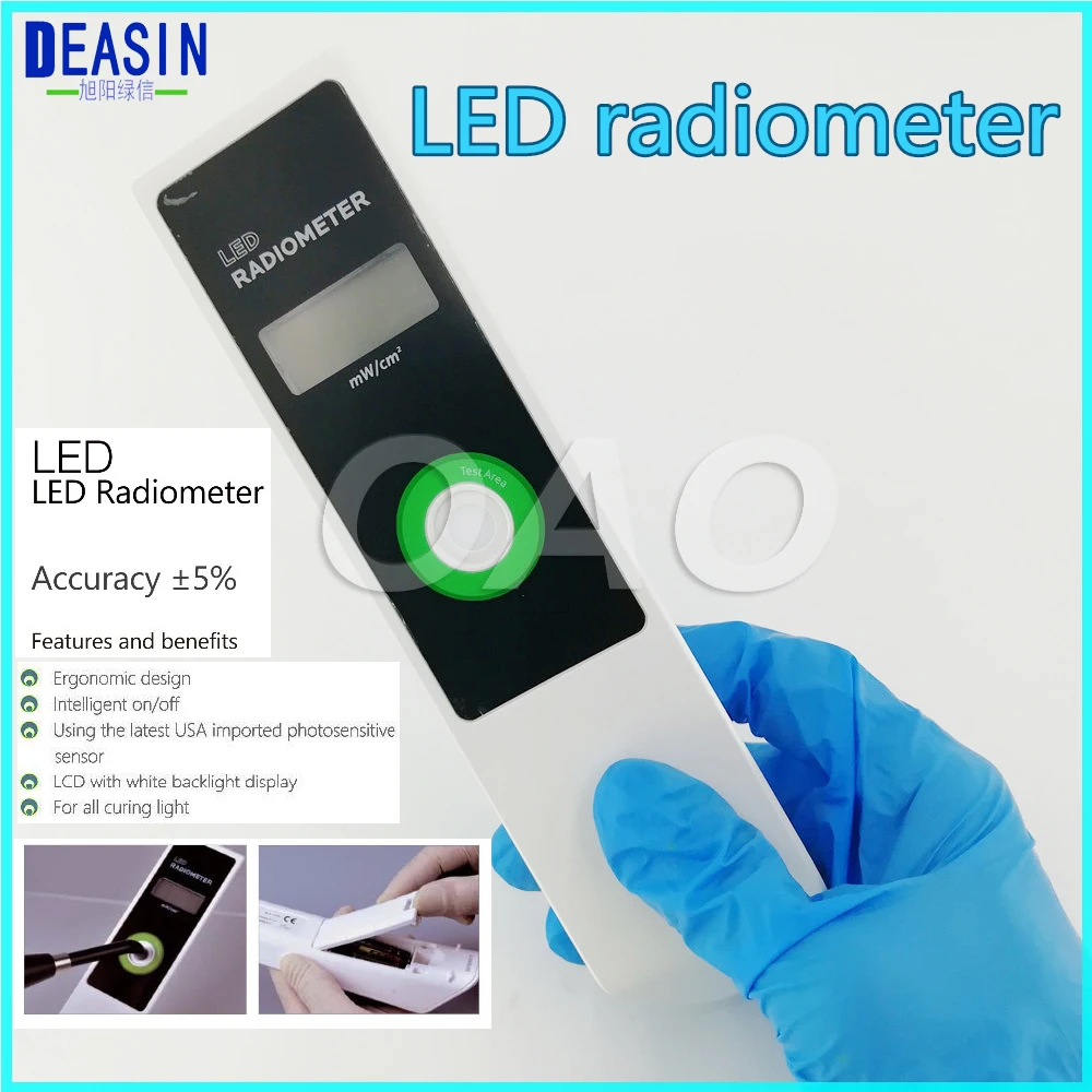 

LED radiometer curing intensity Battery with LCD screen NEW brand Dental CURING LIGHT METER Visible