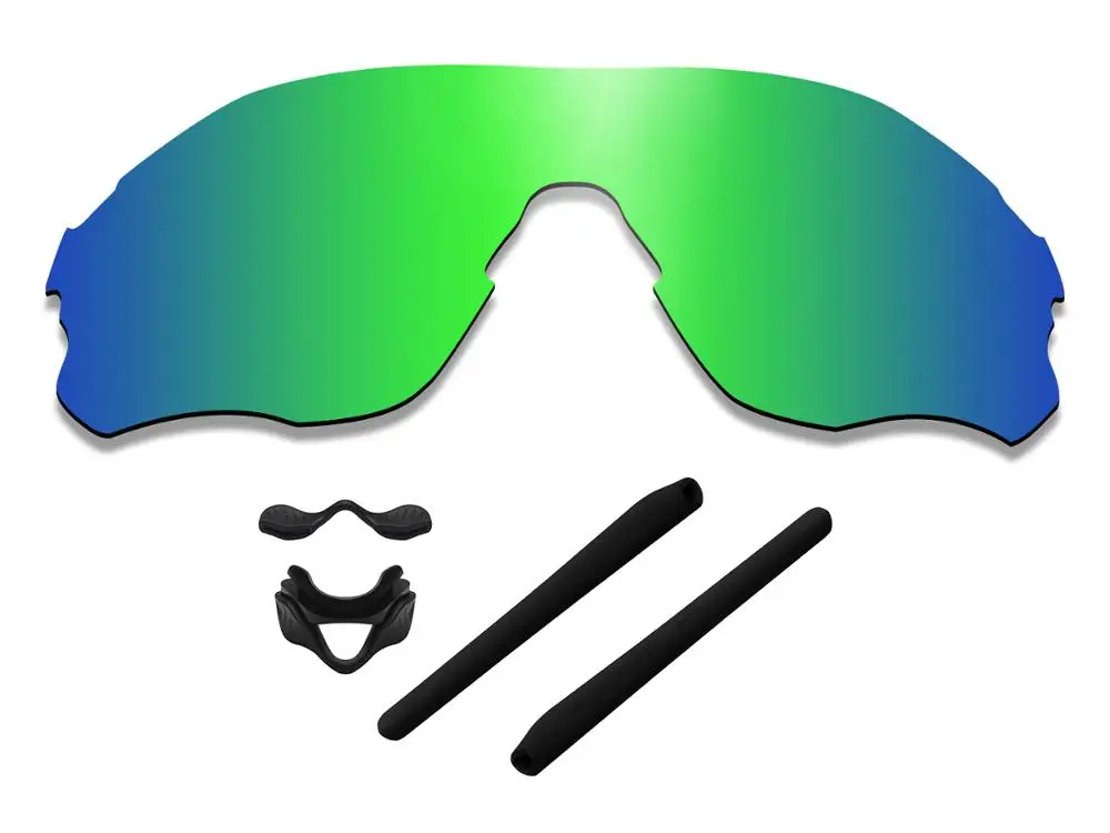 

Glintbay 100% Precise-Fit Emerald Green Replacement Lenses and Black Rubber kit for Oakley EVZero Path Sunglasses