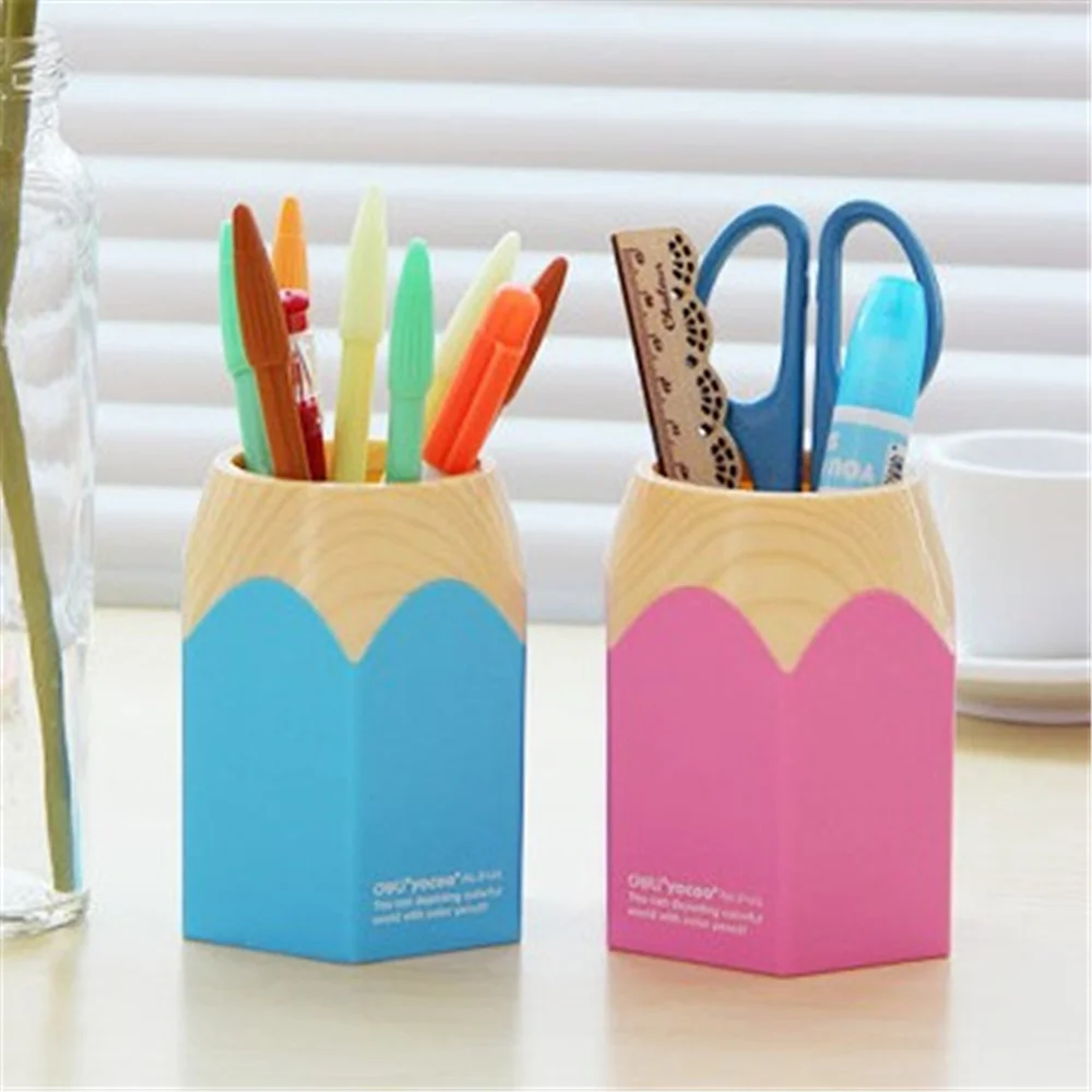 

9145 Big pencil sharp pen holder Desk organizer Storage zakka office accessories School supplies porta caneta para escritorio