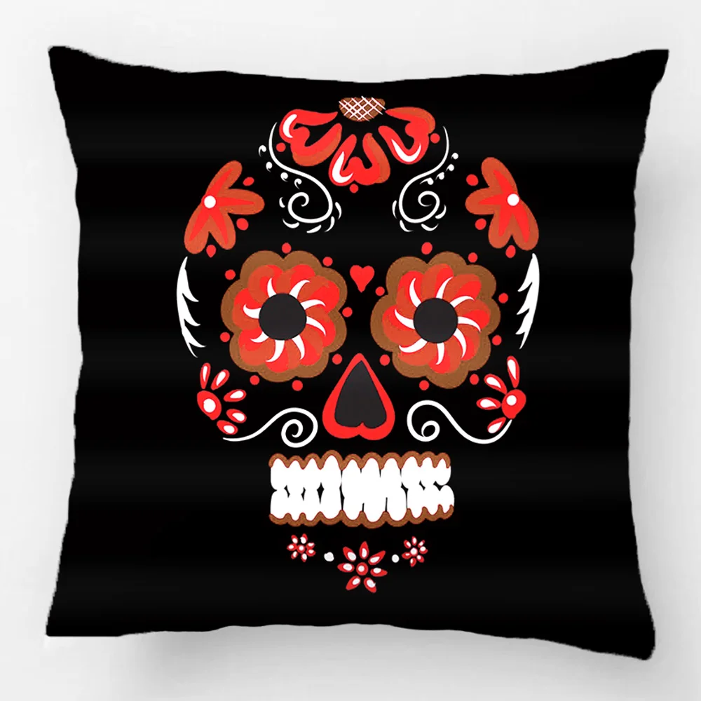 

Colorful Calavera Throw Pillow Case Decorative Cushion Cover Pillowcase Customize Gift High-Quality By Lvsure For Car Sofa Seat