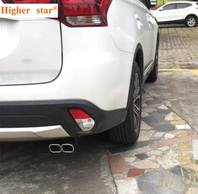 Stainless steel Car double tube mufflers,Exhaust piple decoration outlet,tail throat for Mitsubishi outlander 2013-2022