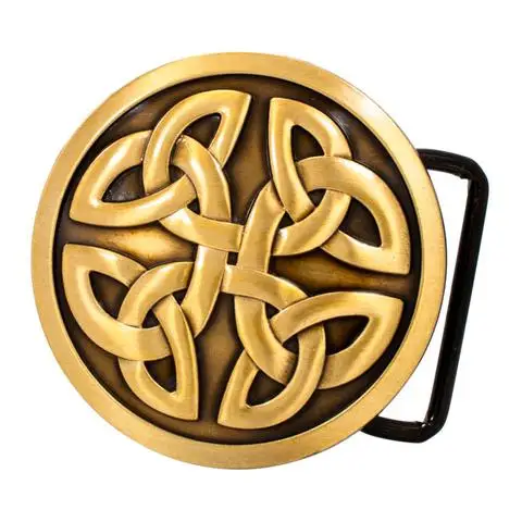 Mens Celtic Cross Knot Mystic Circle Goth Intwine Belt Buckle