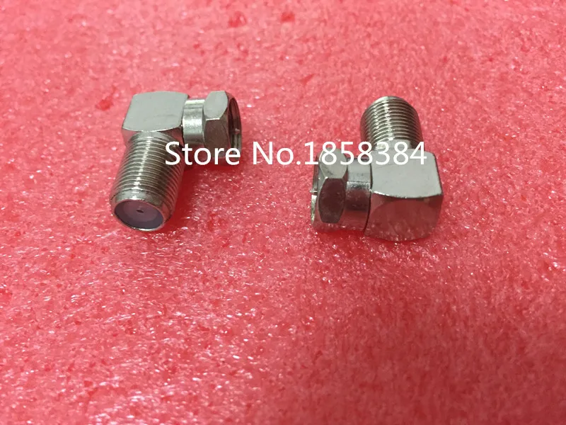 

100 шт. 90-градусный коаксиальный ТВ-коннектор, штекер F к гнездовому разъему F, прямоугольный адаптер типа F