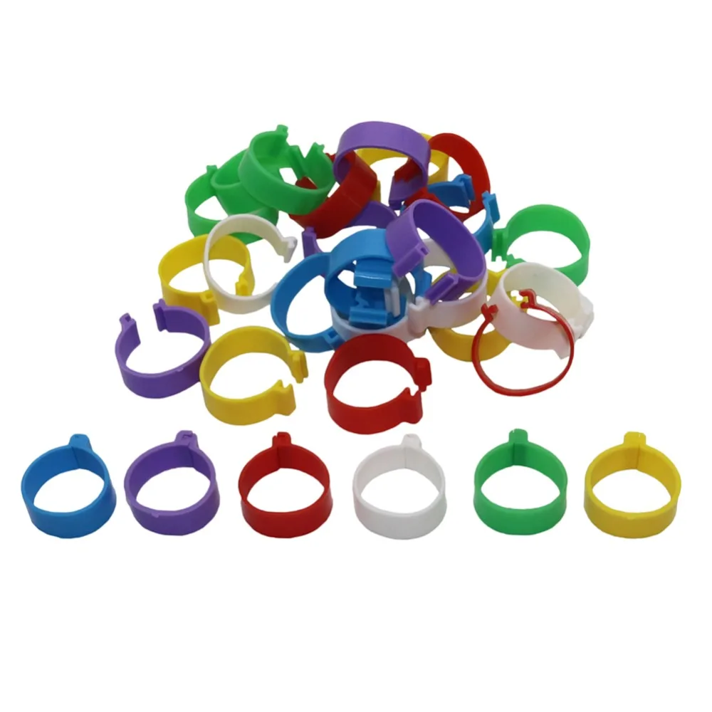 600 PCS Poultry 25mm foot ring Buckle type Clip rings chicken duck Goose bird quail Feeding supplies internal diameter 25mm