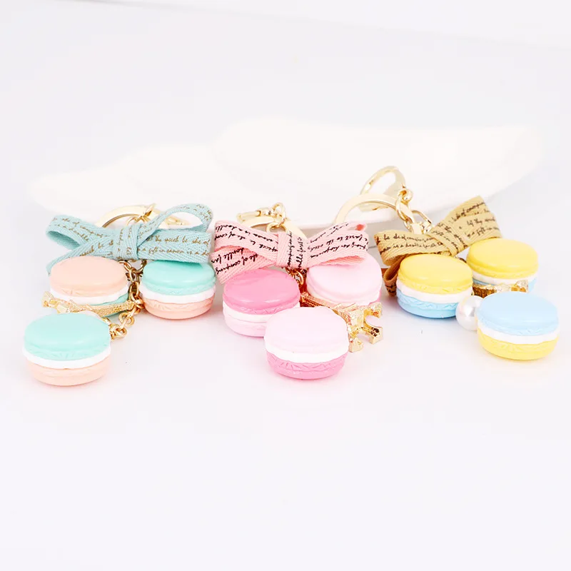 Cute Marca Dragon Cake key Chain Keyrings Women Bag Charm Ladies Fashion Keychain Car Key Ring Pendant Birthday Gifts