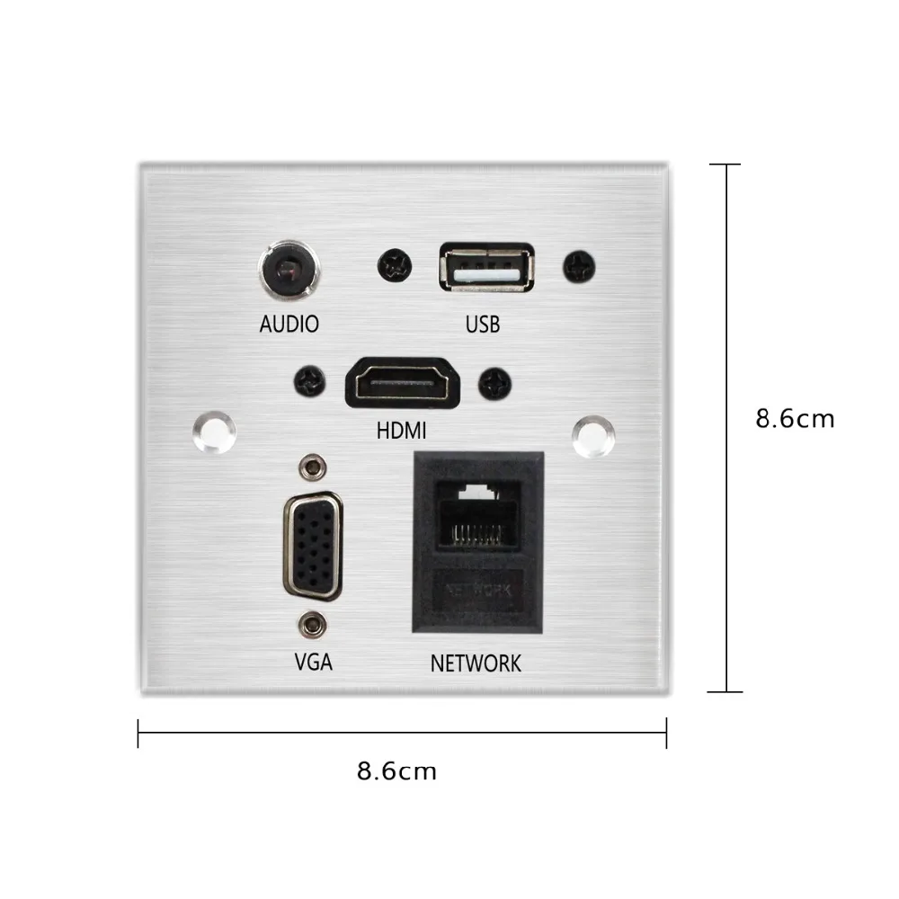 WIISTAR hdmi ,vga  USB charger and network power grommet for office desktop silver