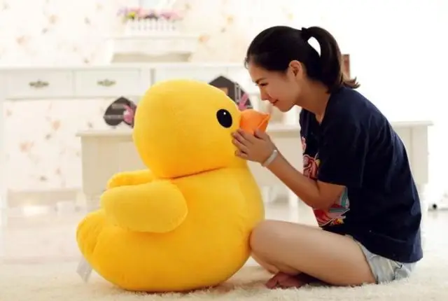 cartoon yellow duck large 70cm plush toy soft throw pillow toy birthday gift  h576