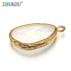 13x23mm Brass Cubic Zirconia Charms Pendant, Mixed Color, Hole: 1.5mm, Model: VD259