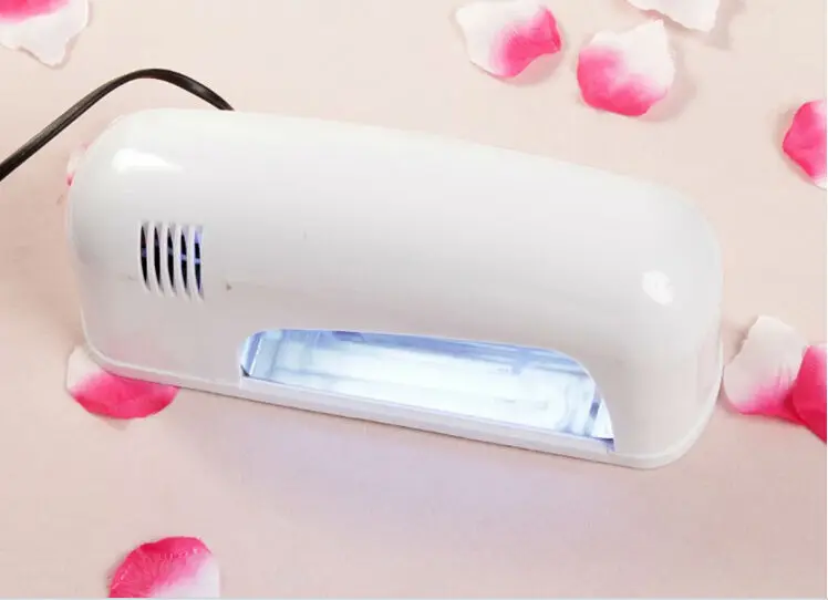 

Portable nail gel curing white 9w uv lamp nail dryer EU US Plug nail polish dryer for fingnails Original box package