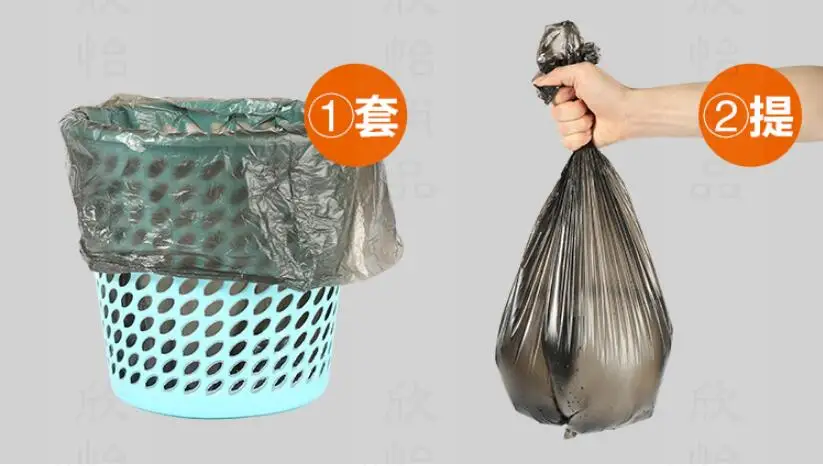 Large, medium and small black garbage bags Flat mouth thick type 45CM*55CM/50CM*60CM/60CM*80CM clear worker tool part