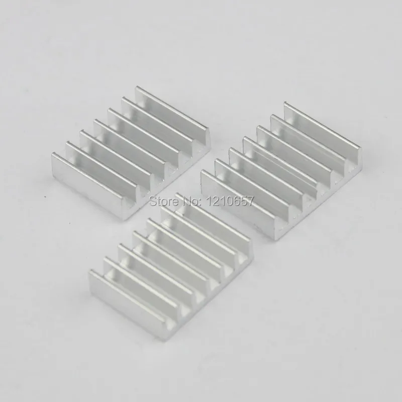 

100pcs 18.5 x 14 x 5mm Aluminum Heatsink Adhensive 3M Tape for IC PC RAM Memory