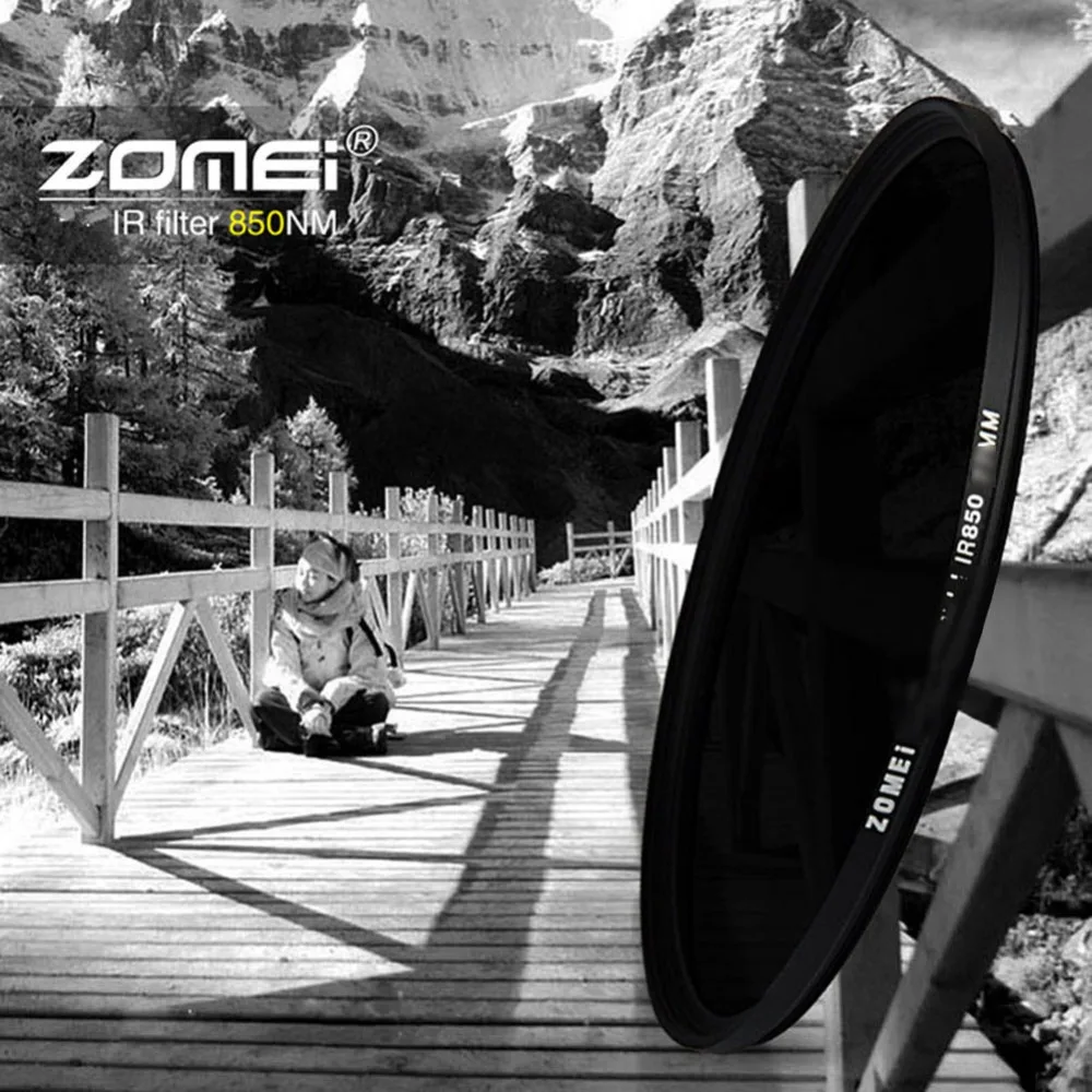 Zomei Original 77 mét IR Filter 680NM 720NM 760NM 850NM 950NM X-Ray Kính Hồng Ngoại Lọc Cho Canon Nikon Sony Pentax Hoya ống kính