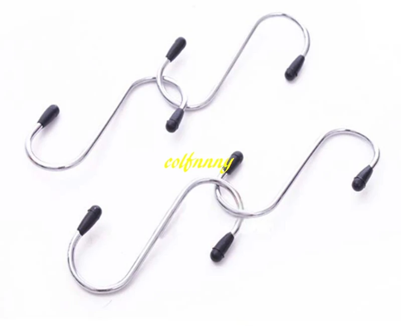 2000pcs/lot 4pcs/pack 7cm Stainless Steel Hooks Set S Shape Type Design Home Clothes Hanging Tool