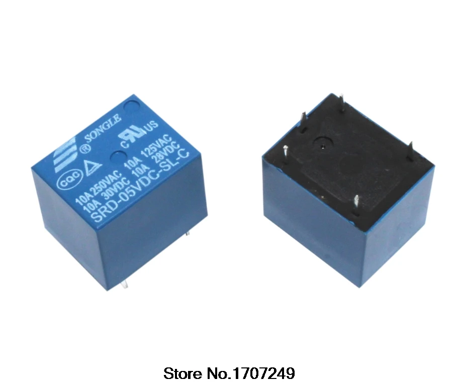 Free Shipping 100% new original relay 50pcs/lot T73-5V relay SRD-05VDC-SL-C  DC5V 5PIN 10A 250VAC