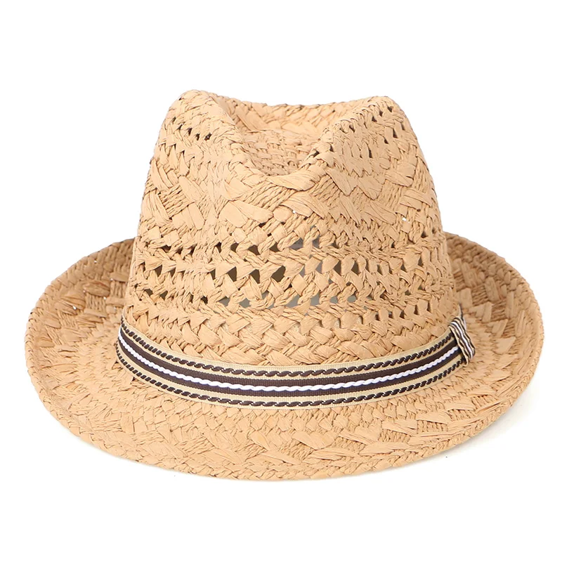 Summer Women Sunhat Panama Straw Jazz Hat Men 2024 Cowboy Hats Solid Unisex Beach Caps Sun Hats sombrero mujer chapeu fedora Hat