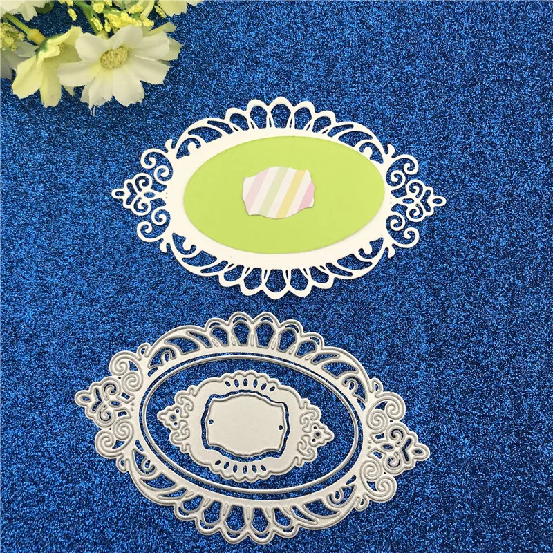 Metal Cutting Dies Picture frame Oval  tencils for DIY Scrapbooking/photo album Decorative Embossing DIY Paper Cards