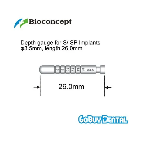 Straumann Compatible Dental Implant Instruments Depth gauge for S/SP,D3.5,L26.0