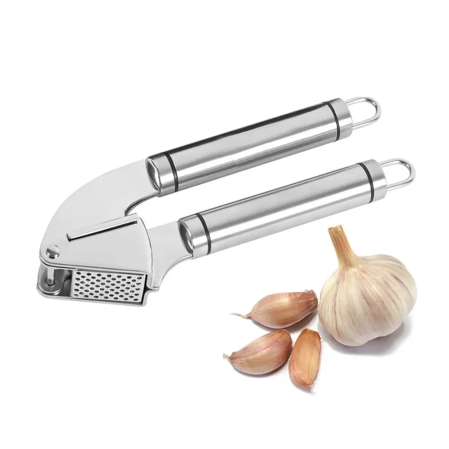 

Portable Garlic Press Crusher Deluxe Stainless Steel Thickening Device Manual Folder Tools Kitchen Squeeze Gadgets Cooking Tools