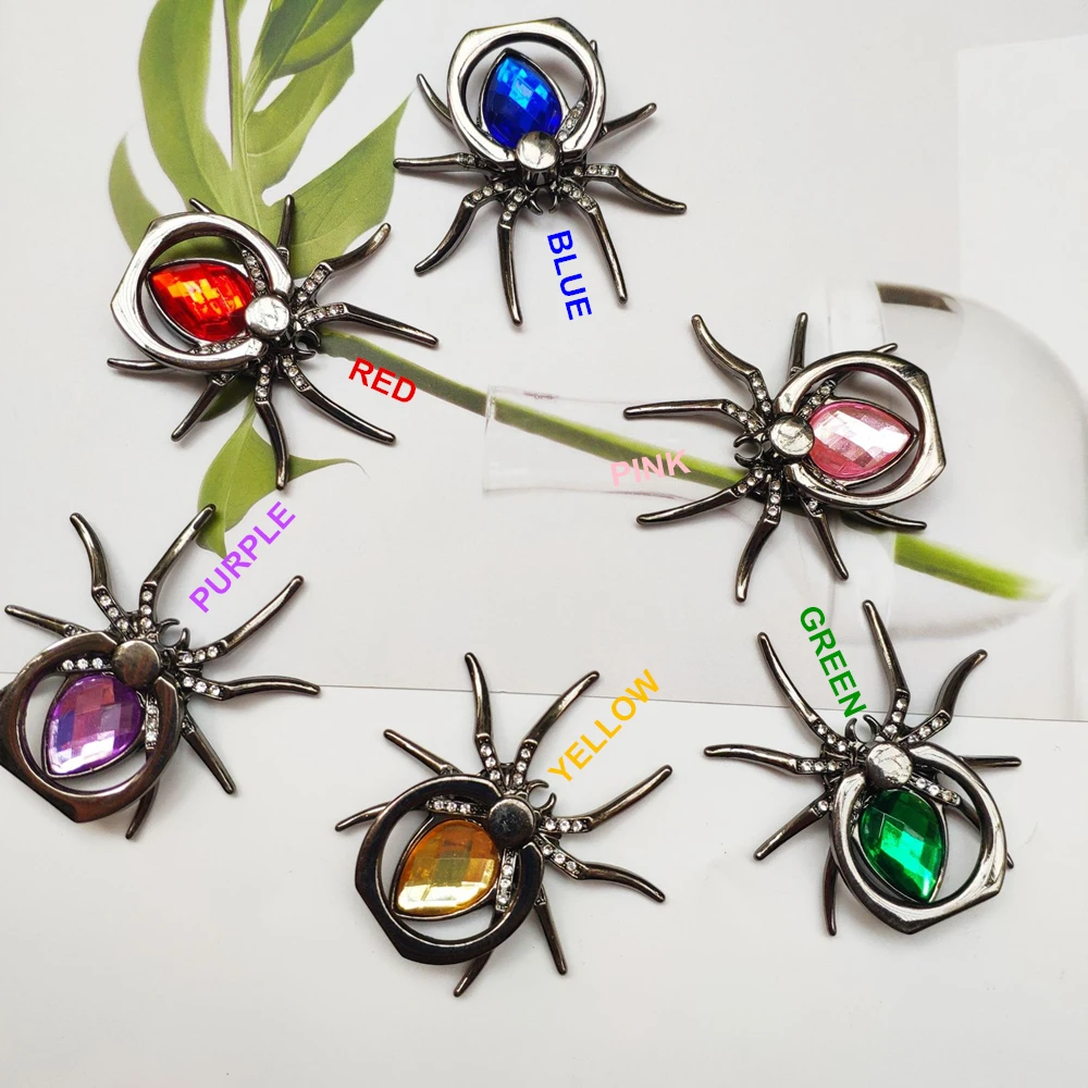 Finger Ring Holder For Cell Phone Ring 360 Rotate Universal Mobile Phone Stands Metal Spider Bling
