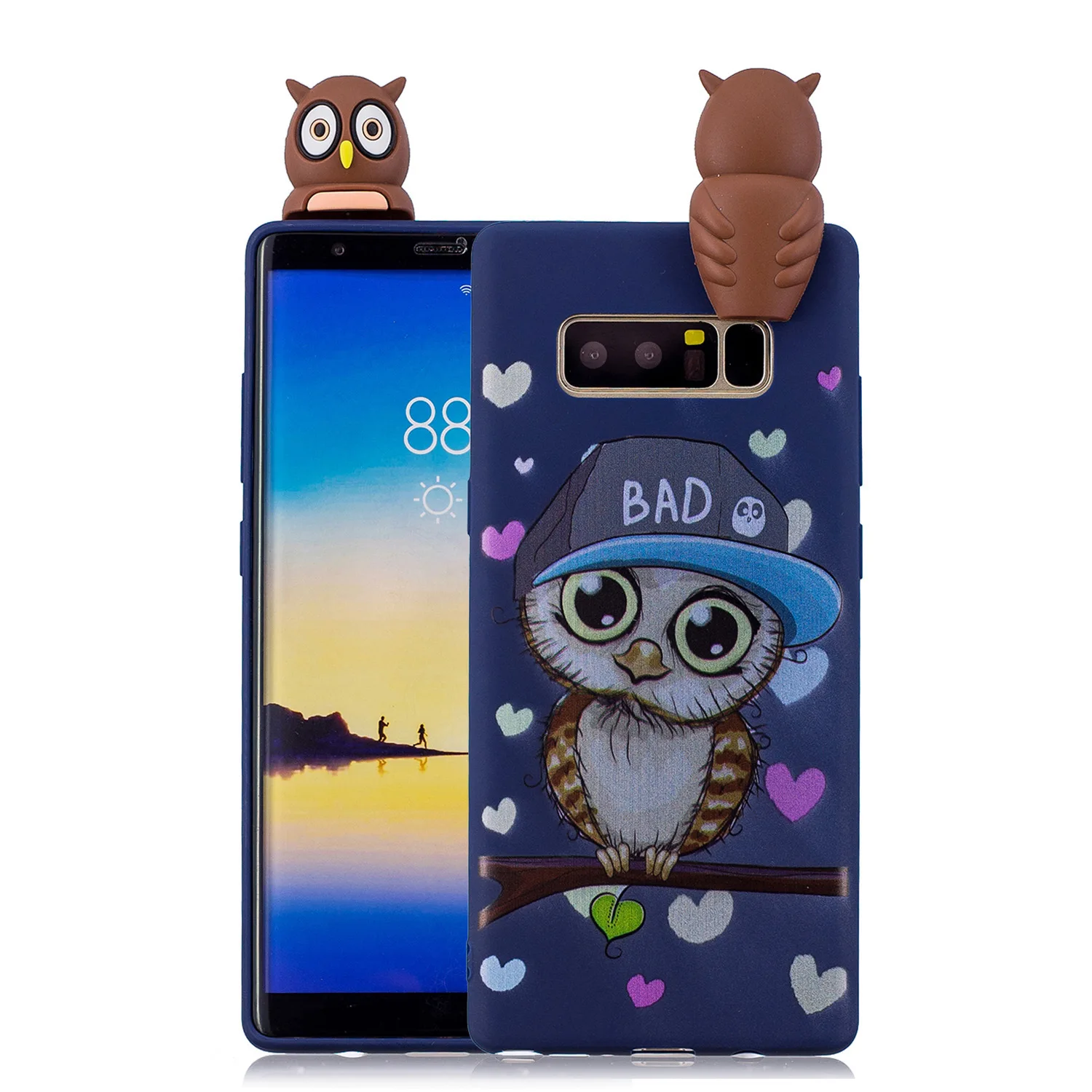 Lovely Cartoon Squishy Phone Cases for samsung galaxy note 8  Case Cute Smiling Cloud Soft Silicone stress relief cover