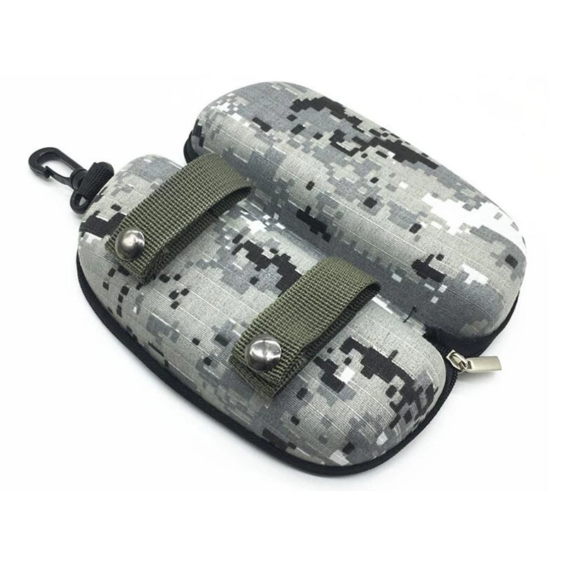 Fashion Camouflage Sunglasses Case Military Glasses Box EVA Eyeglasses Cases Mens Eyewear With Belt Clip lens container A1