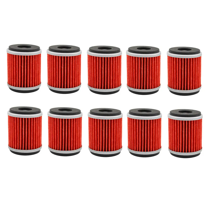 AHL10pcs Motorcycle Grid Oil Filter For Yamaha CZD 300 WR 125 250 450 VP 125 YZFR 125 TZ 450F 250 XT 250 YFZ 450 YZF R125