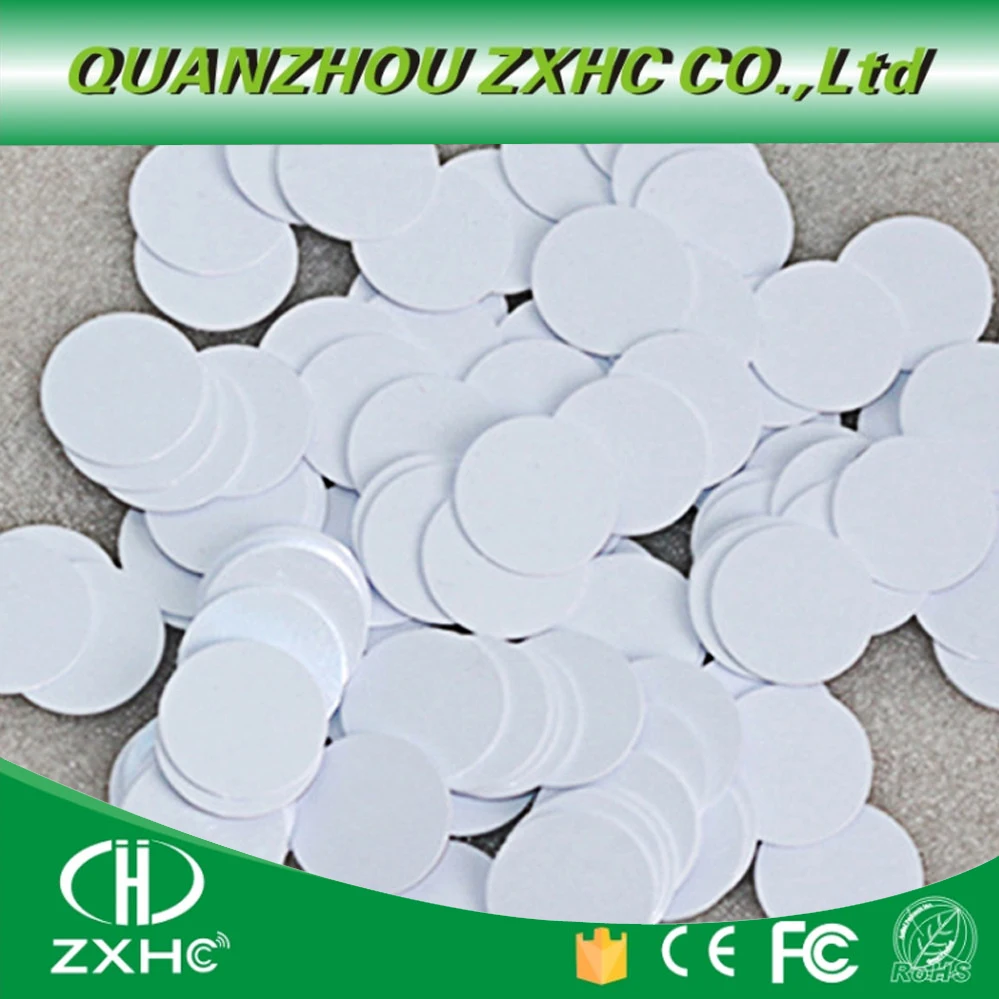 (10 sztuk/partia) RFID 13.56 mHz 25mm UID wielokrotnego zapisu monety blok 0 karty Tag do kopiowania okrągły kształt materiał PVC