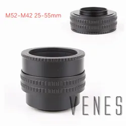 Venes M52 Lens M42 Camera Verstelbare Scherpstellen Helicoid Adapter Ring 25-55mm Macro Extension Tube M52-M42