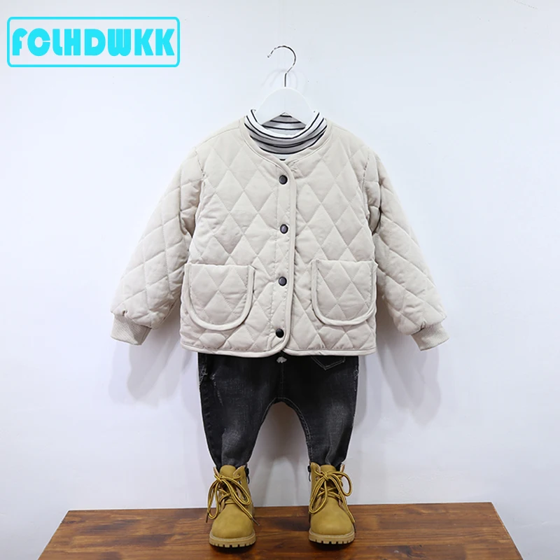 Cute Warm Winter Children Girls Coat Spring Kids Jacket Boys Outerwear Coats Cotton Boy Thicken Baby Clothes Clothing For 2Y-7Y