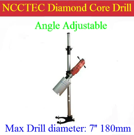 

7'' 180mm drill ANGLE Adjustable Diamond Core Drill Machine for drilling concrete floor or wall | Multi-angle degree drill 2100w