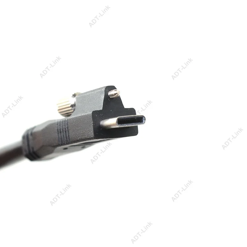1.2M 4FT USB 3.1 Type-C USB-C Locking Connector to Standard USB 3.0 Data Cable With Panel Mount Screw