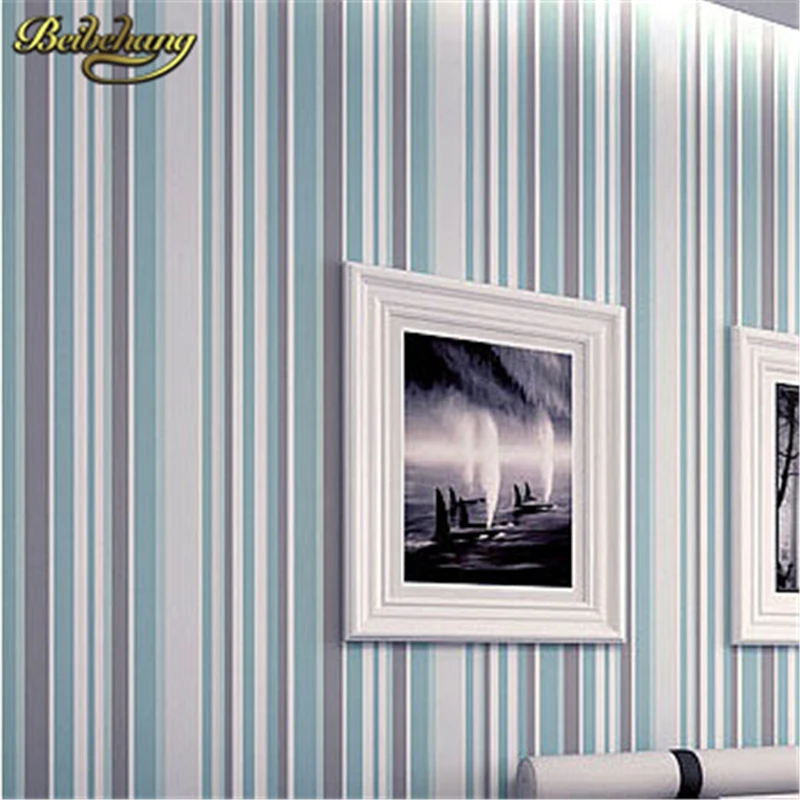 

beibehang papel de parede. Modern child colorful vertical striped wallpaper roll pvc vinyl wall covering background wall paper