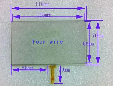 

10pcs/lot New 118*70 mm 5 inch resistance touch screen