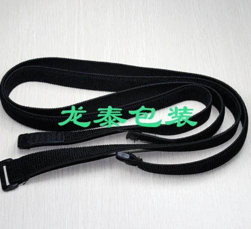 

Free shipping 2pcs 2.5cm x 250cm nylon self adhesive elastic strap tapes with plastic buckle sticky Hook Loop cable ties