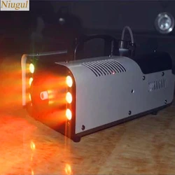 LED 1500W Fog Machine/Smoke Machine With 6x9W RGB LED Lights/Professional Stage Fogger Ejector For DJ/Bar/Disco/Home Party Show