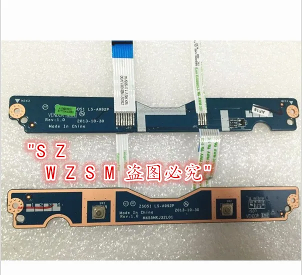 

1PCS-3PCS New original for hp 15-G 15-R221tx 15-S touch board switch button board ZSO51 LS-A992P 749651-001 M455MKJ32L01