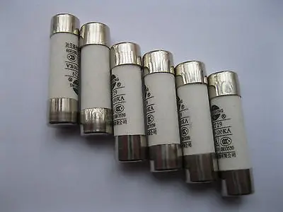 20 Pcs Powder Filled Cartridge Cylindrical Ceramic Fuses 6A 380V 8.5mm x 31.5mm