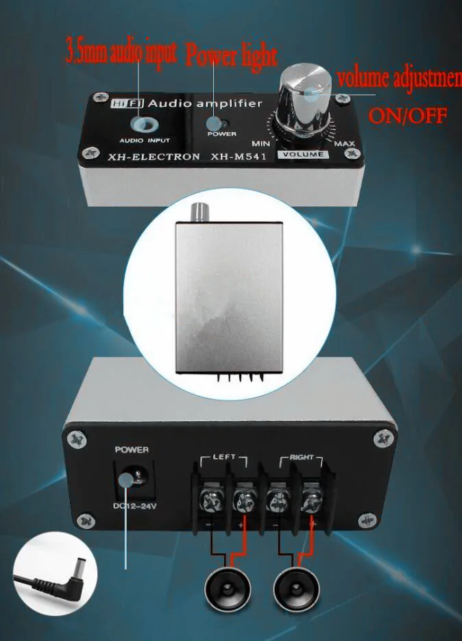 XH-M541 tpa3116d2 100ワット+ 100ワットデュアルチャンネルhifiデジタルサブウーファーパワーアンプ