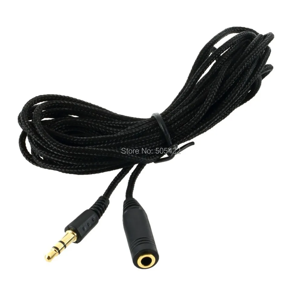 5M 17ft 3.5mm jack Female to Male Earphone Headphone Stereo Audio Extension Cable Cord for computer speaker phone