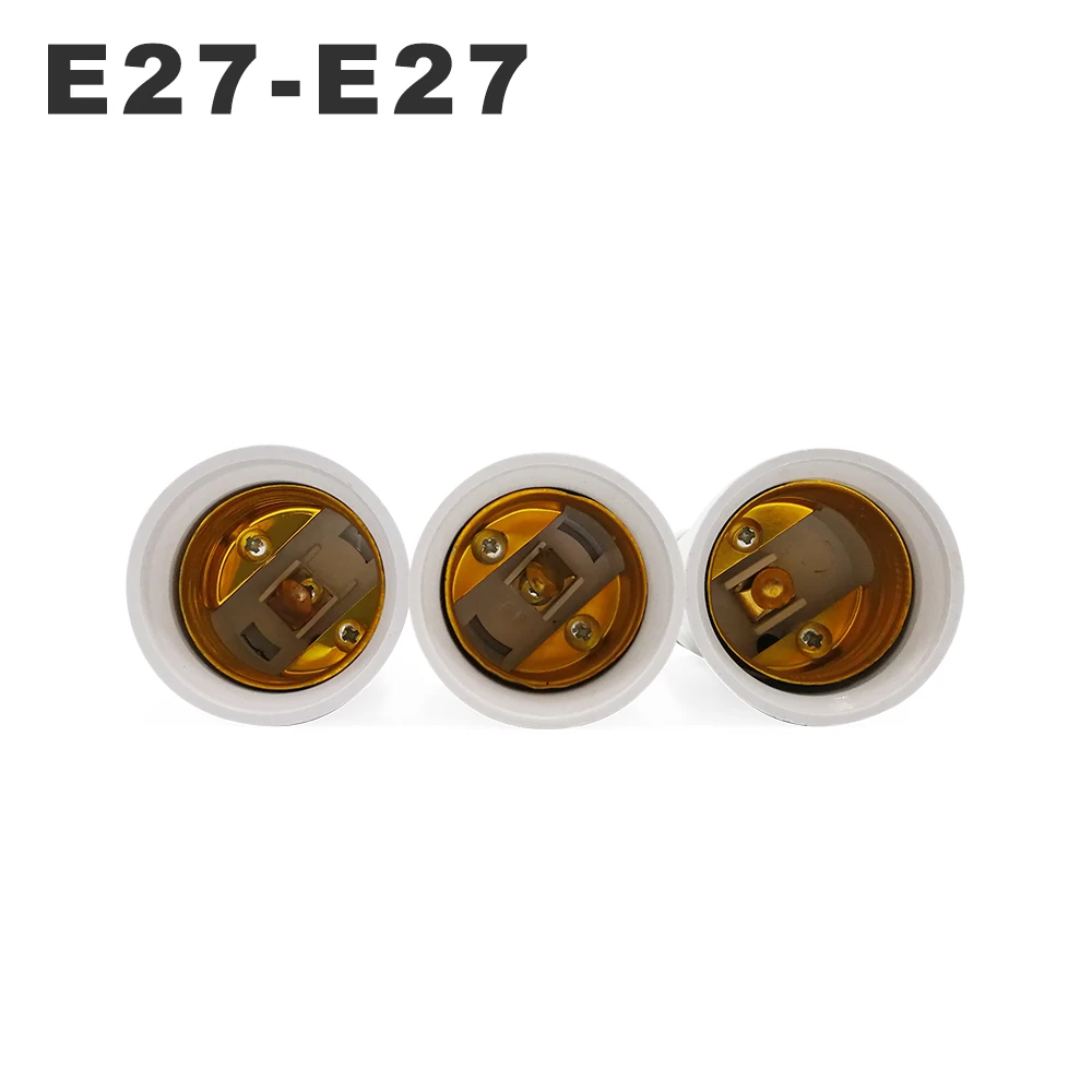 E27 ~ E27 램프베이스 익스텐더 65mm 95mm 197mm 램프 홀더 변환기 E27-E27 전구 용 난연성 램프 소켓 어댑터